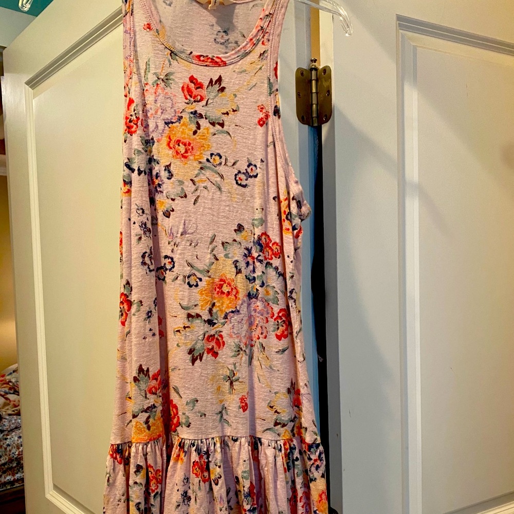 Rebecca Taylor linen sleeveless dress pink L